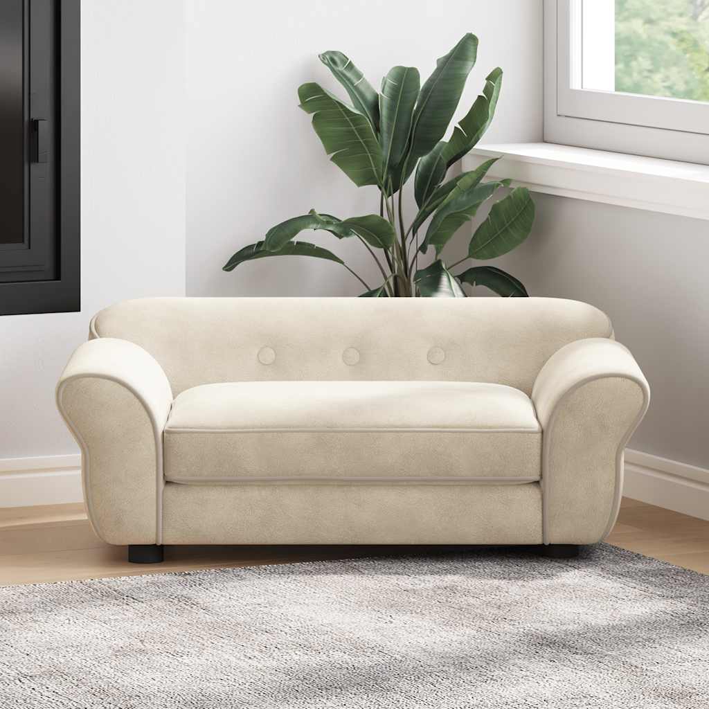 Hundsoffa naturvit 72x45x30 cm plysch