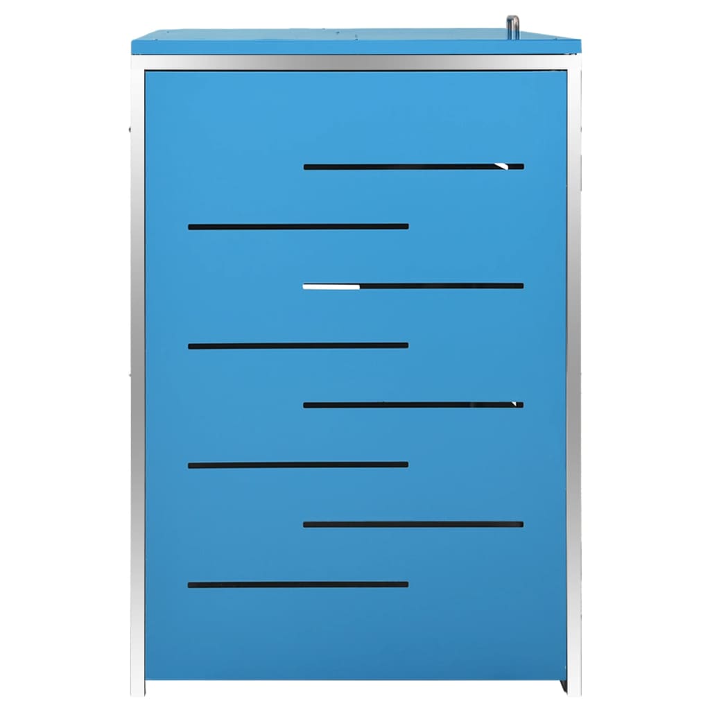 Skjul till tre sopkärl 207x77,5x112,5 cm rostfritt stål