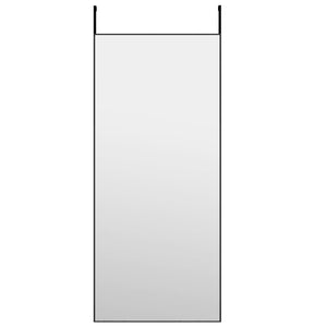 Dörrspegel svart 40x100 cm glas och aluminium