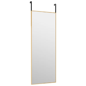 Dörrspegel guld 30x80 cm glas och aluminium