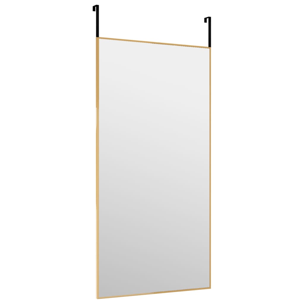 Dörrspegel guld 40x80 cm glas och aluminium
