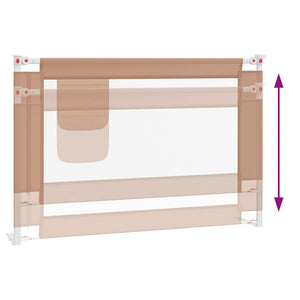 Sängskena för barn taupe 100x25 cm tyg