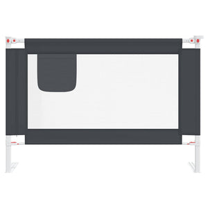 Sängskena för barn mörkgrå 100x25 cm tyg