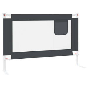 Sängskena för barn mörkgrå 100x25 cm tyg