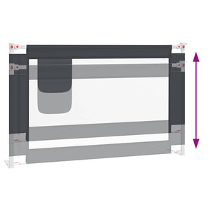 Sängskena för barn mörkgrå 120x25 cm tyg