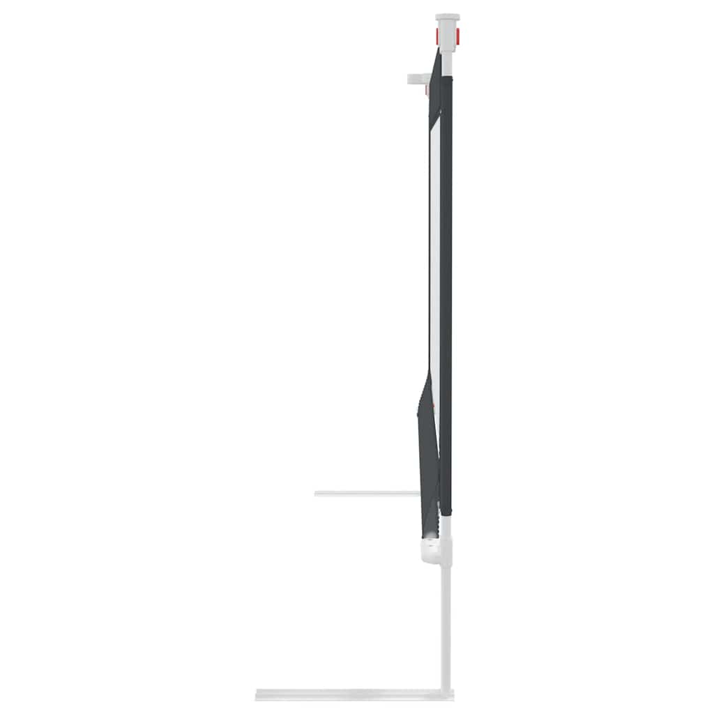 Sängskena för barn mörkgrå 200x25 cm tyg