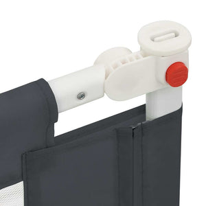 Sängskena för barn mörkgrå 200x25 cm tyg