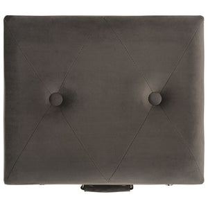 Förvaringspallar 3 st grå sammet