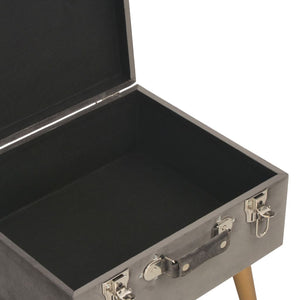 Förvaringspallar 3 st grå sammet