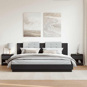 Nattduksbord 2 st svart 40x30x39 cm konstruerat trä