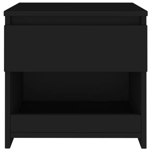 Nattduksbord 2 st svart 40x30x39 cm konstruerat trä
