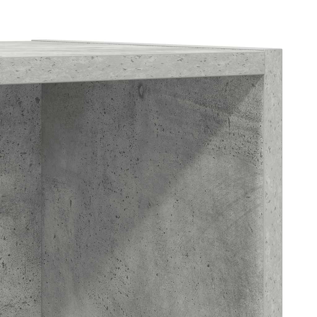 Väggmonterad tv-bänk betonggrå 37x37x107 cm konstruerat trä