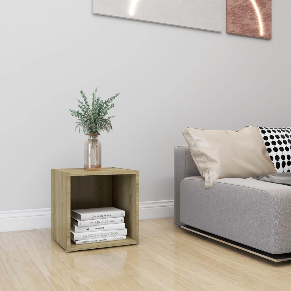 TV-bänk sonoma-ek 37x35x37 cm konstruerat trä