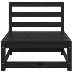 Mittensektion till pallsoffa 3 st svart massiv furu