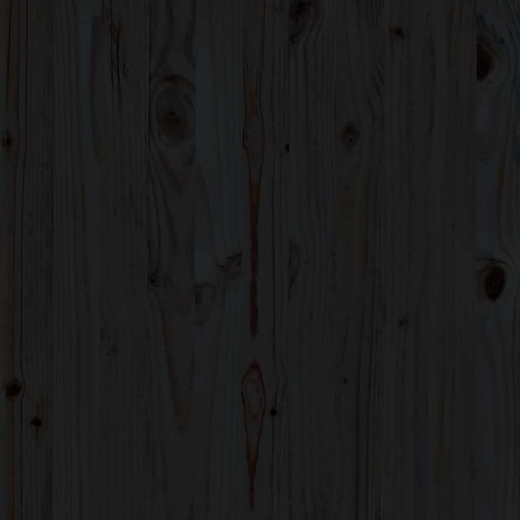 Loungegrupp för trädgården 2 delar svart massiv furu