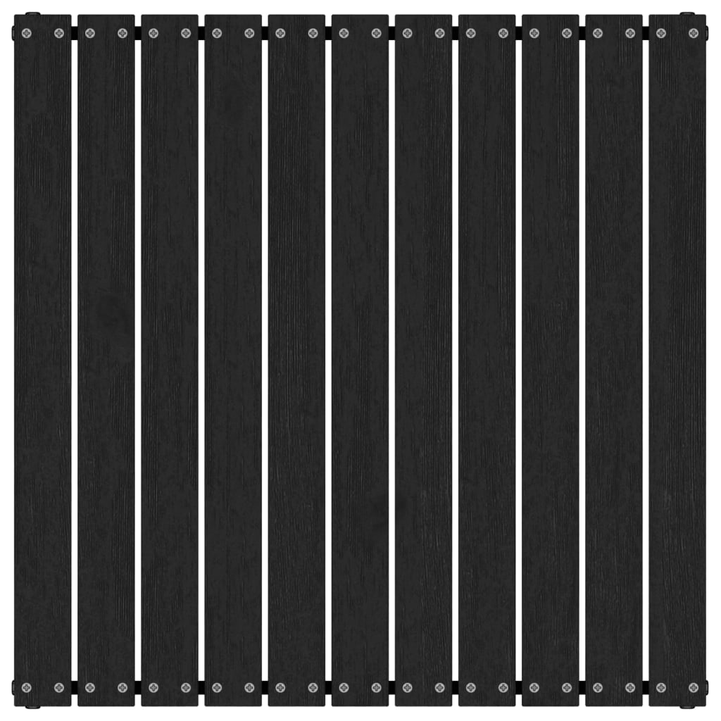 Fotpall med dyna för trädgården svart massiv furu