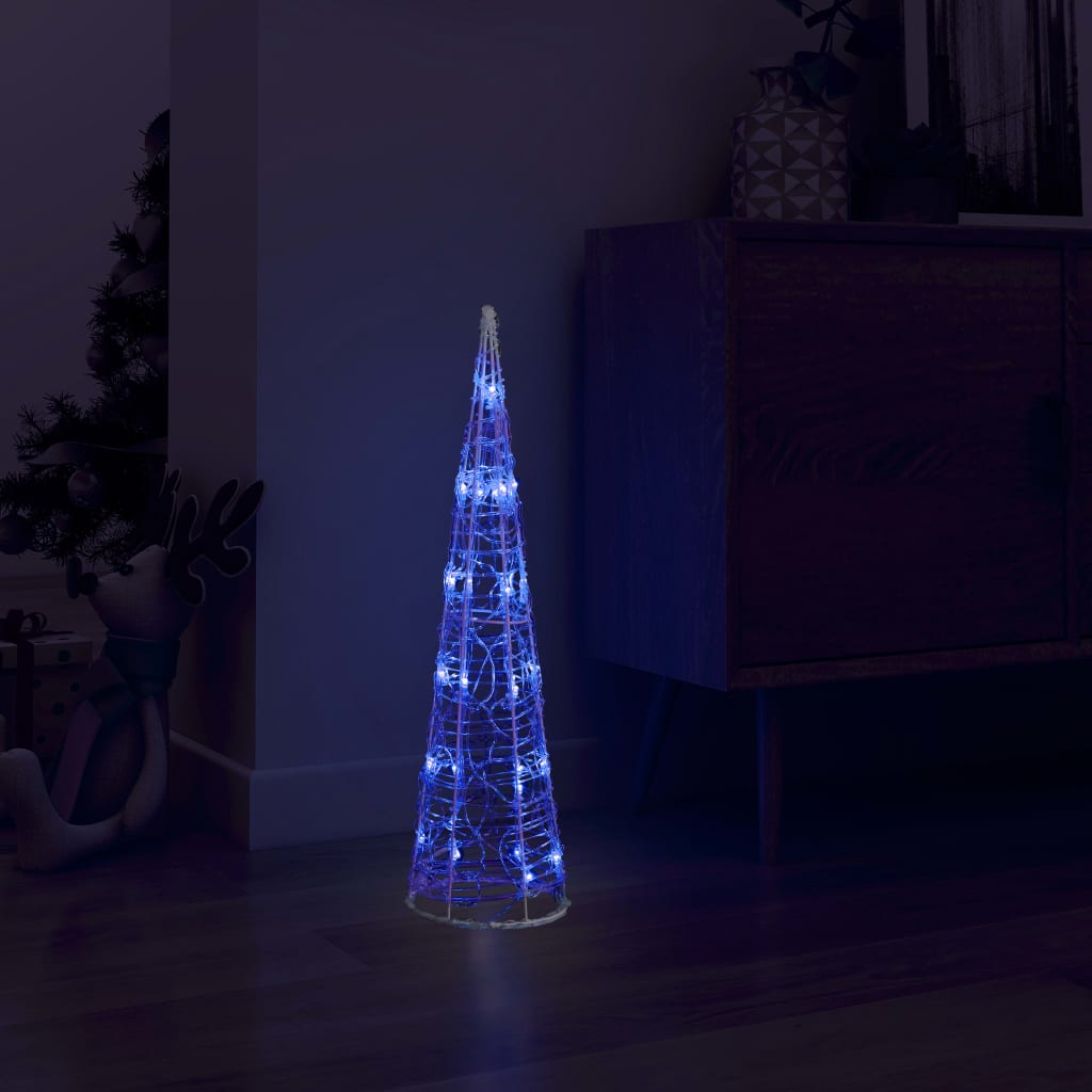 Ljuskon LED pyramid akryl blå 60 cm