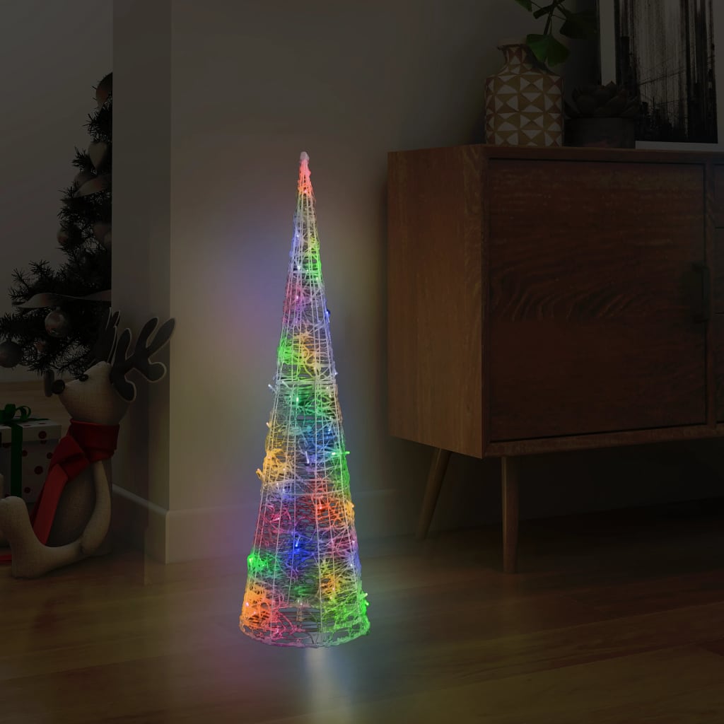 Ljuskon LED pyramid akryl flerfärgad 90 cm