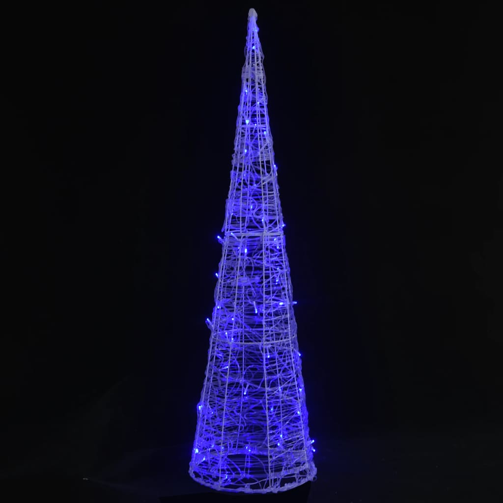 Ljuskon LED pyramid akryl blå 120 cm