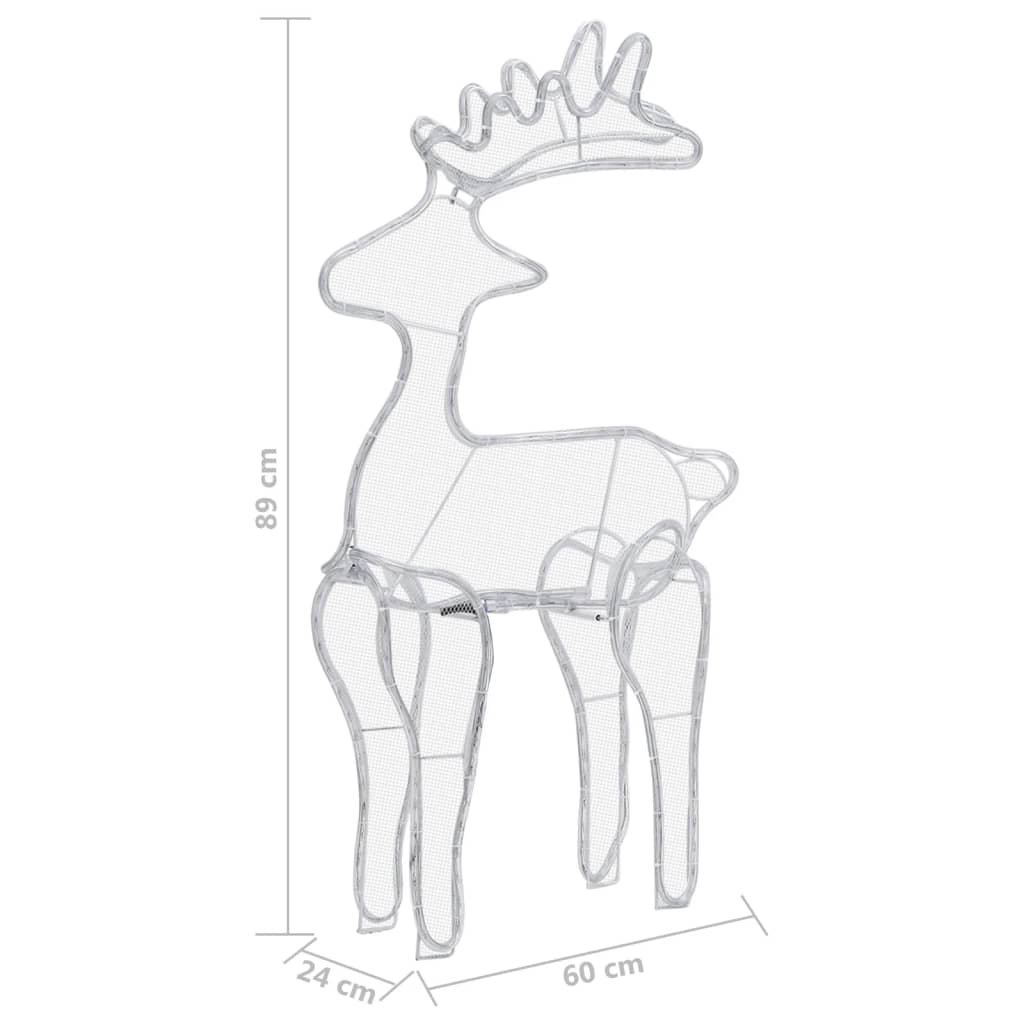 Juldekoration ren mesh 306 LED 60x24x89cm