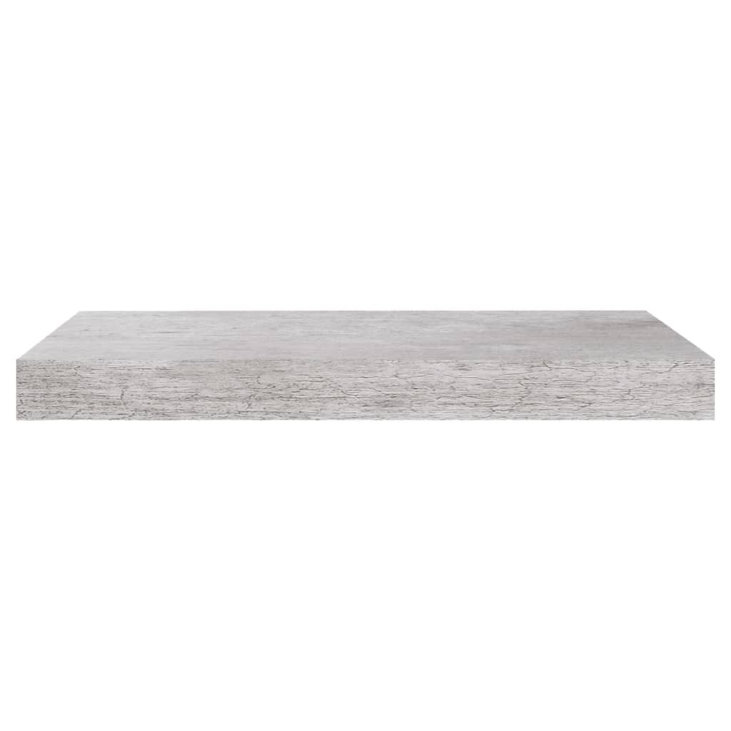 Svävande vägghyllor 2 st betonggrå 50x23x3,8 cm MDF