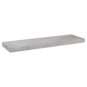 Svävande vägghyllor 2 st betonggrå 80x23,5x3,8 cm MDF