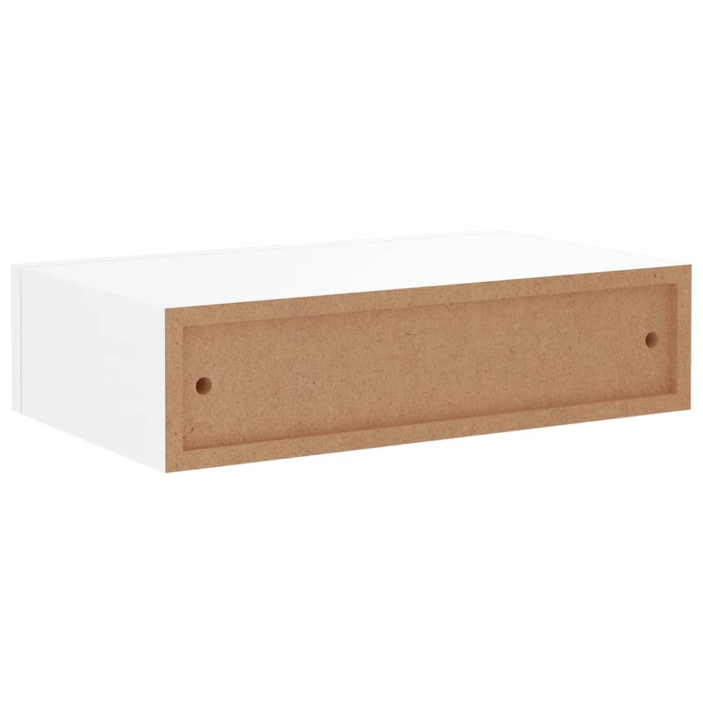 Väggmonterad låda 2 st vit 40x23,5x10 cm MDF