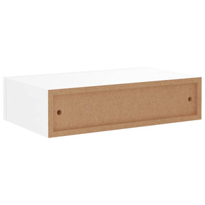 Väggmonterad låda 2 st vit 40x23,5x10 cm MDF