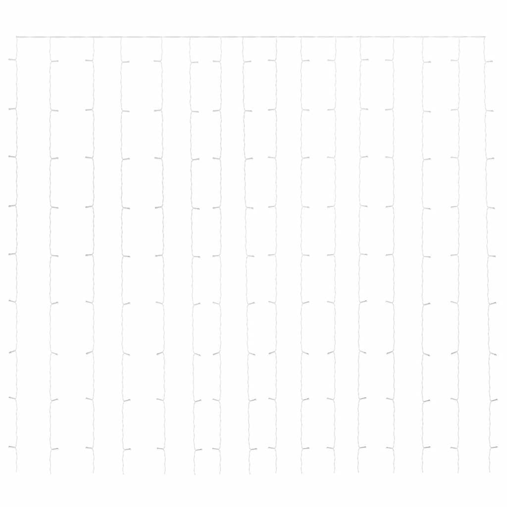 Ljusdraperi 3x3 m 300 lysdioder kallvit 8 funktioner