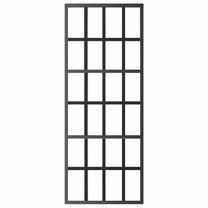 Skjutdörr ESG-glas och aluminium 76x205 cm svart