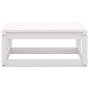 Loungegrupp för trädgården 4 delar vit massiv furu