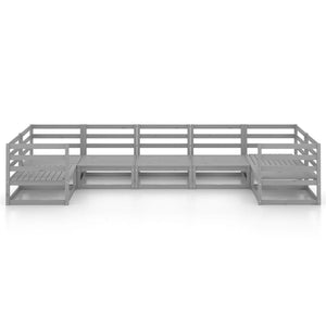 Loungegrupp för trädgården 7 delar massiv furu