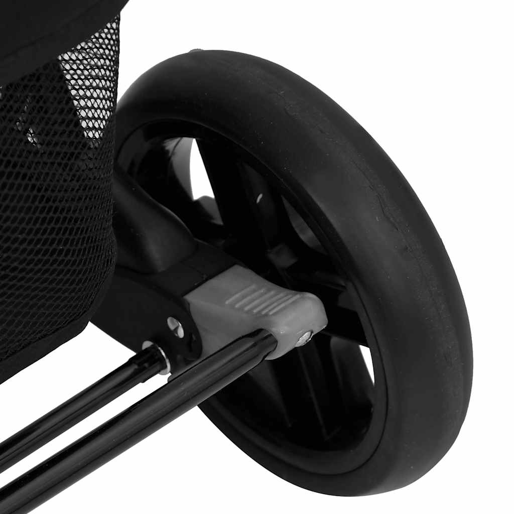 Tvillingvagn ljusgrå stål