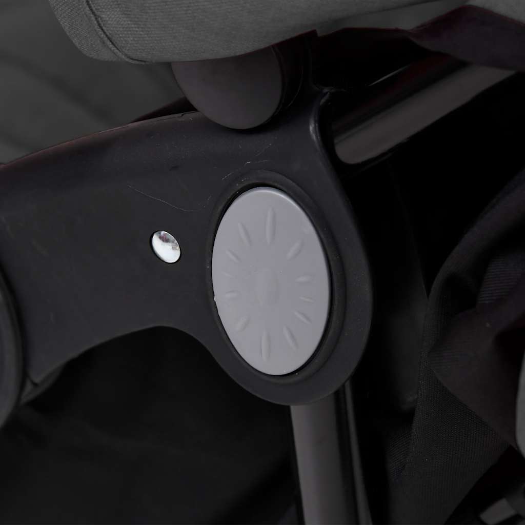 Tvillingvagn mörkgrå stål