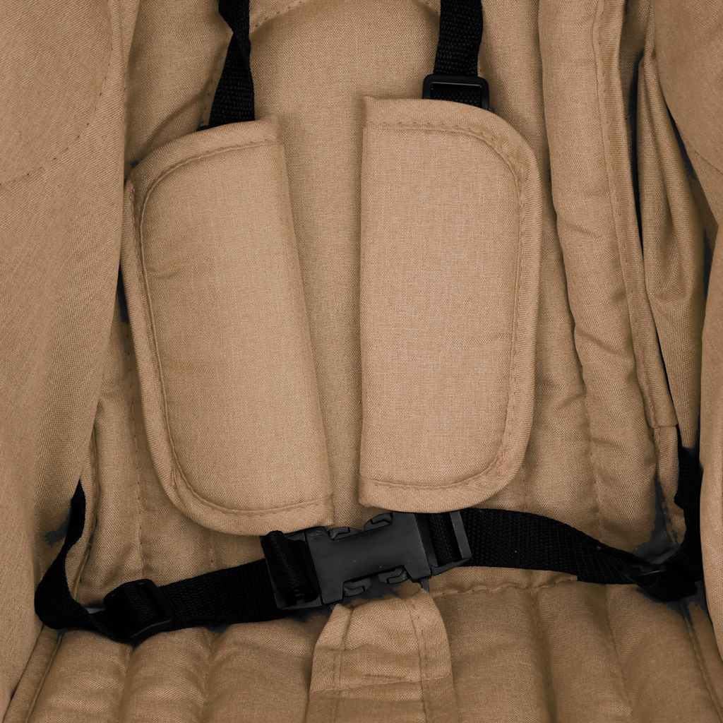 Tvillingvagn taupe stål