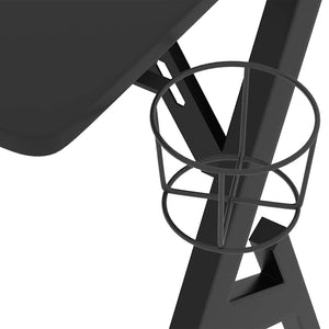 Gamingskrivbord med Y-formade ben svart 110x60x75 cm