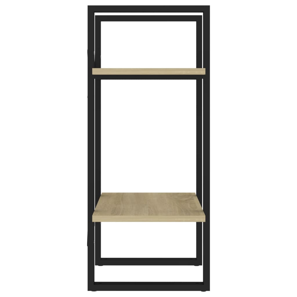 Bokhylla 2 hyllor sonoma-ek 40x30x70 cm konstruerat trä