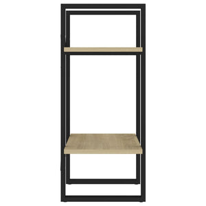 Bokhylla 2 hyllor sonoma-ek 40x30x70 cm konstruerat trä