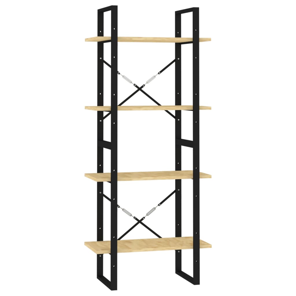 Bokhylla 4 hyllplan 60x30x140 cm massiv furu