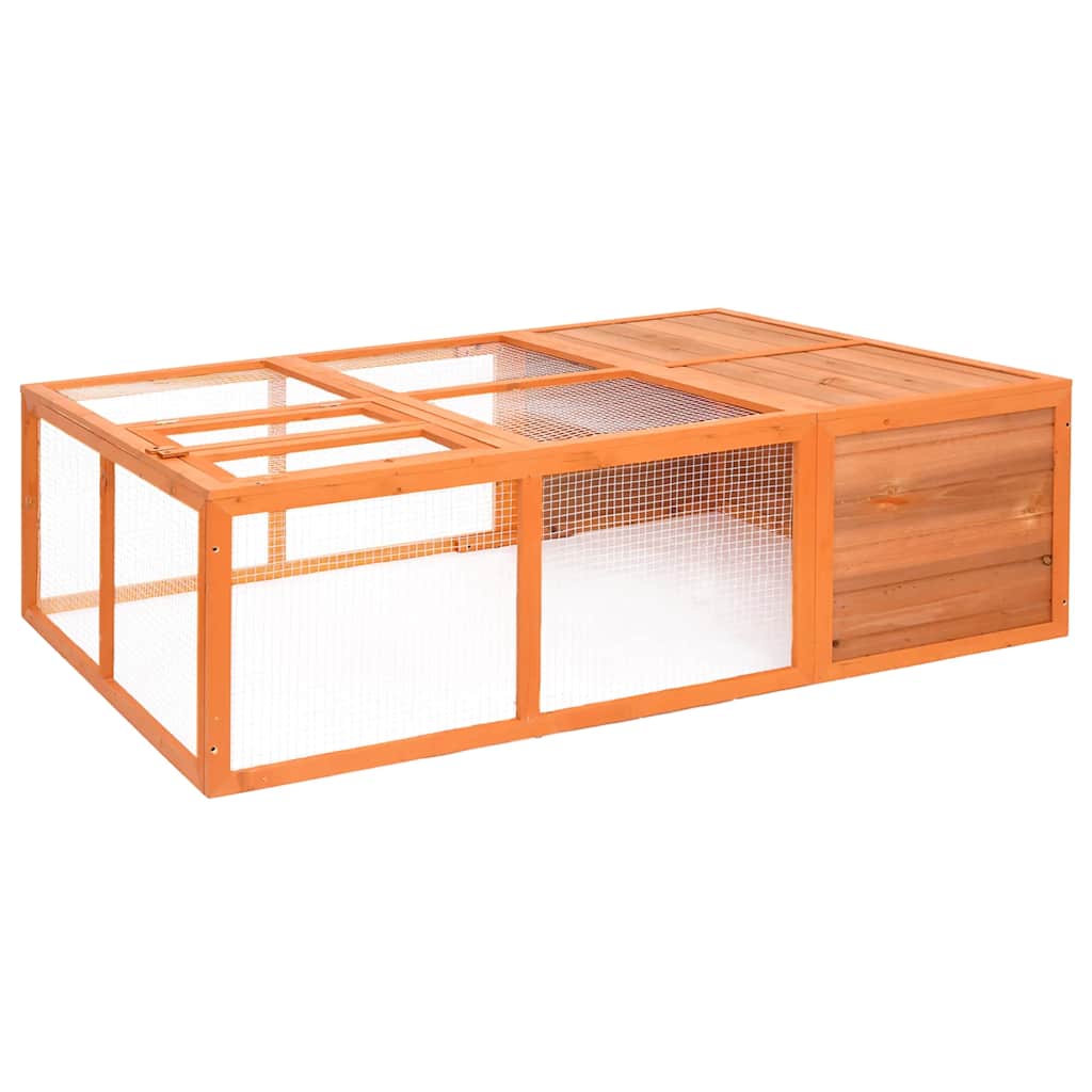 Utomhusbur 150x100x50 cm massivt granträ