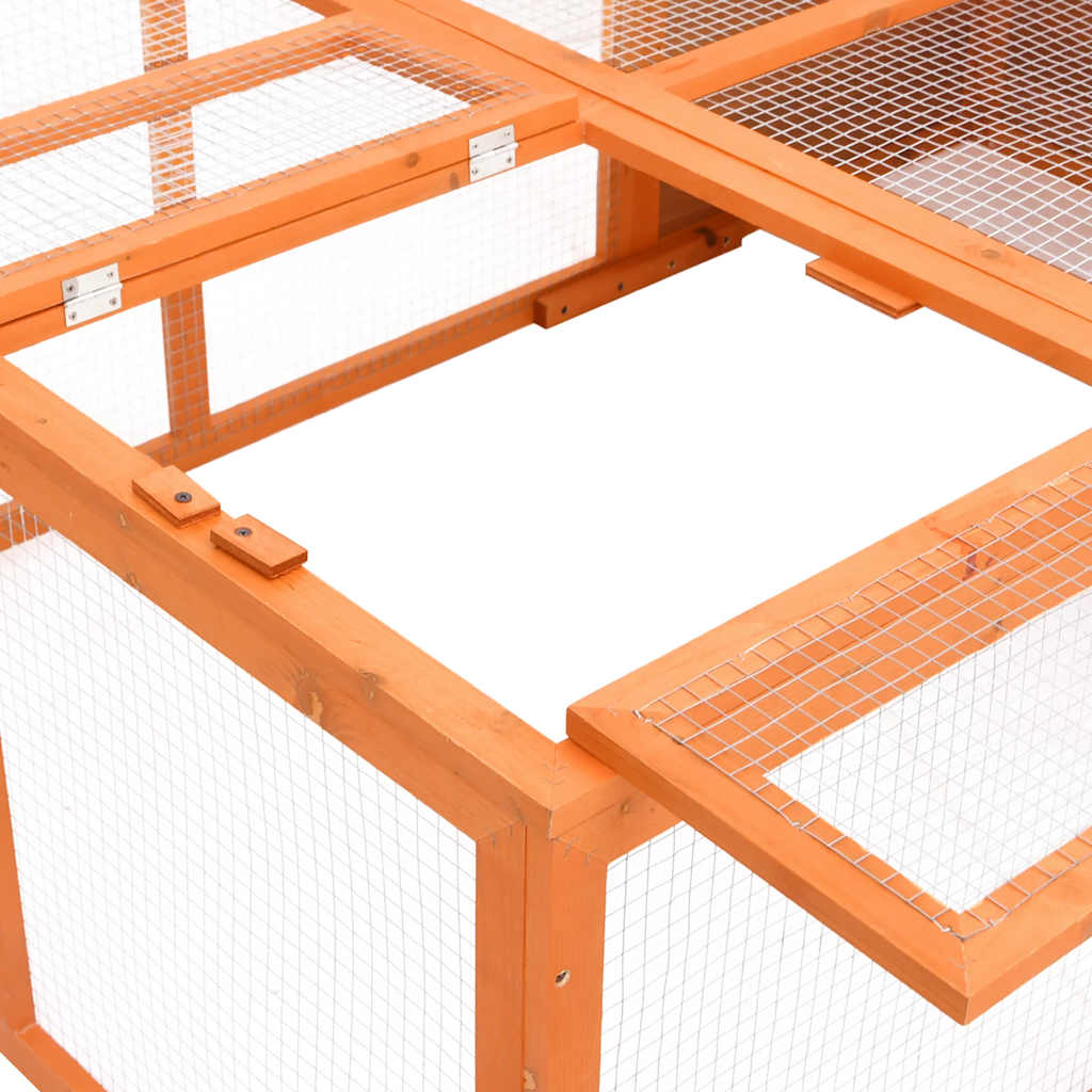 Utomhusbur 150x100x50 cm massivt granträ