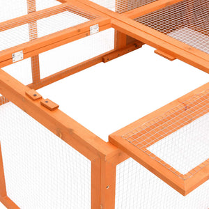 Utomhusbur 150x100x50 cm massivt granträ