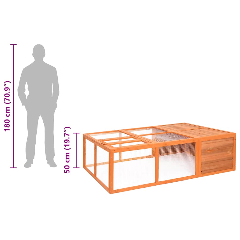 Utomhusbur 150x100x50 cm massivt granträ