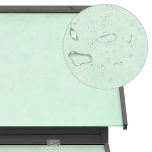 Hönshus grå och vit 150x96x110 cm massivt granträ