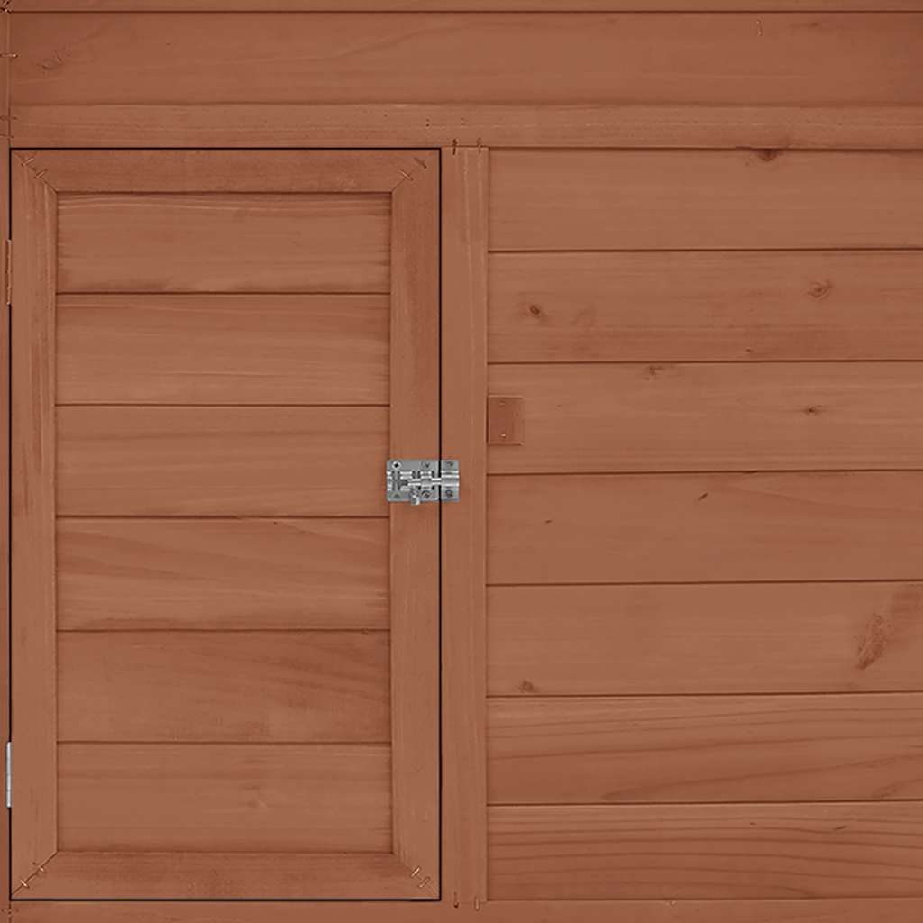 Hönshus mocka och vit 150x96x110 cm massivt granträ