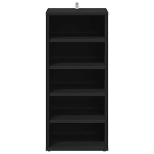 Skoskåp 2 st svart 31,5x35x70 cm konstruerat trä