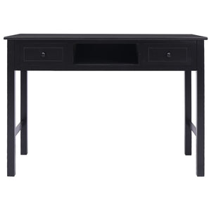 Skrivbord svart 108x45x76 cm massivt kejsarträ