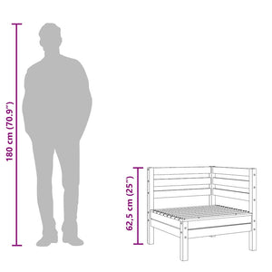 Hörnsektion till pallsoffa 2 st honungsbrun massiv furu