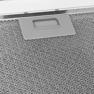 Köksfläkt 60 cm rostfritt stål och härdat glas vit