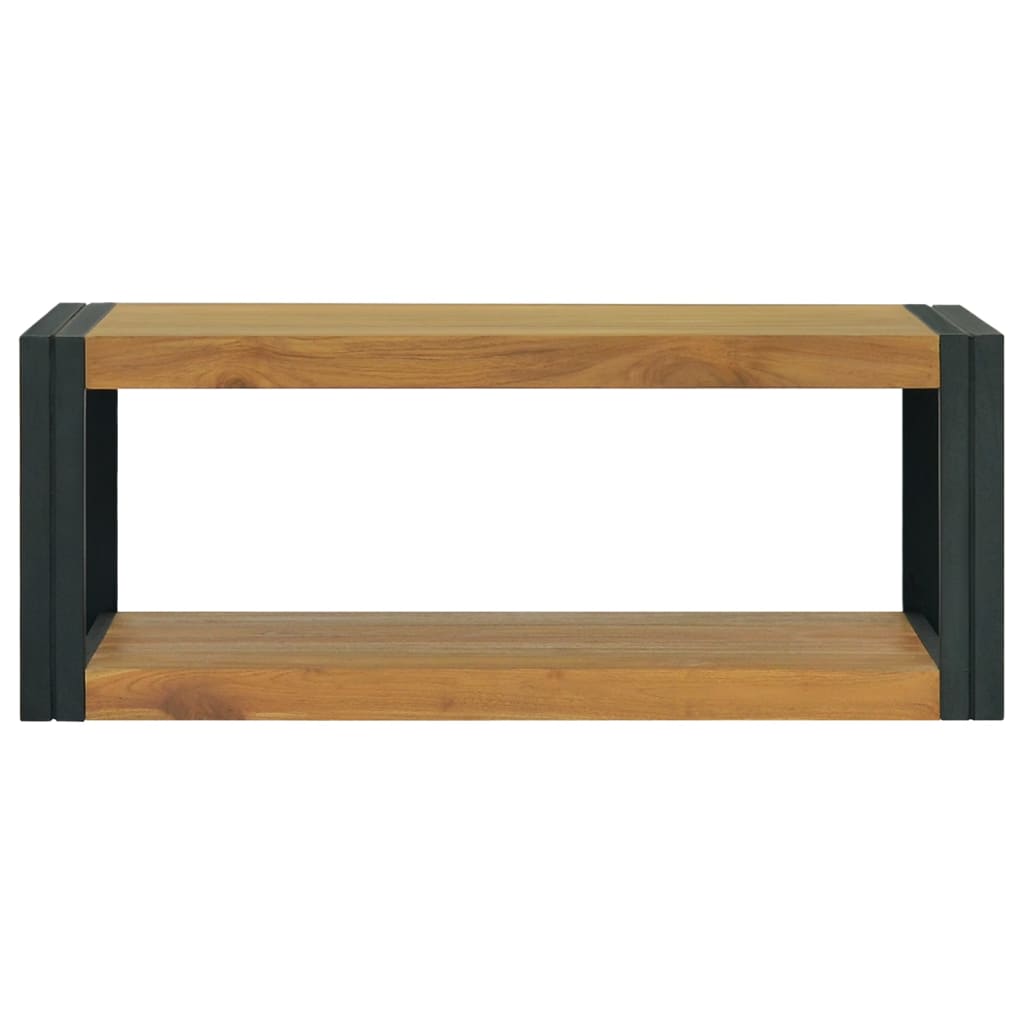 Väggmonterat badrumsskåp 90x45x35 cm massiv teak